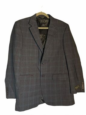 Jos. A. Bank Executive Collection Windowpane Plaid Wool Blazer